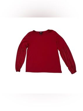 Simply Vera Vera Wang Red Long-Sleeve Pleated Sleeve Top